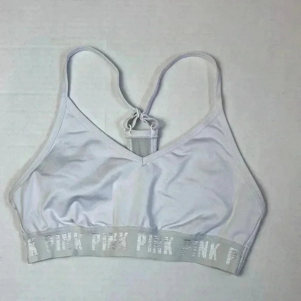 Pink Racerback light impact Sports Bra